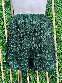 Elastic Back Sequin Short