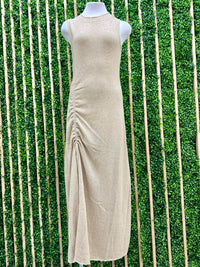 Beautiful Waffled Crochet Midi Dress