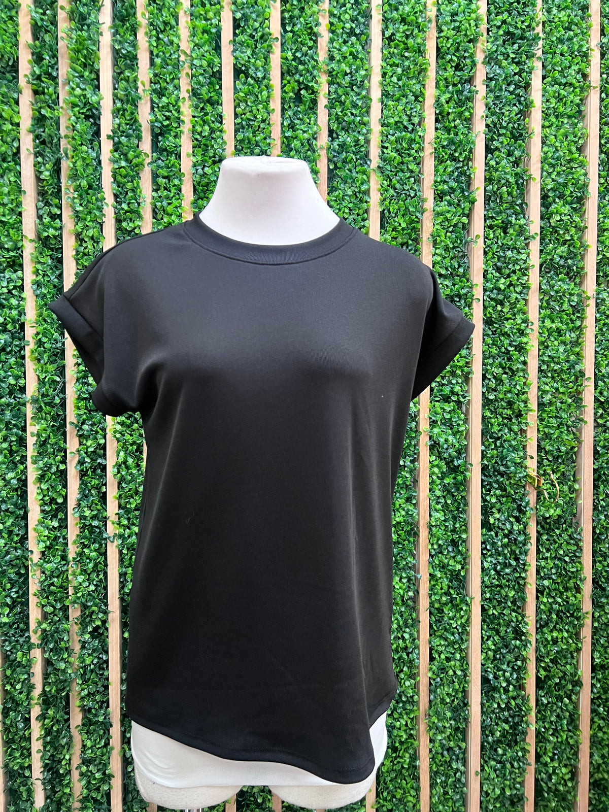 Cap Sleeve Sleevess Ribbed Shirt