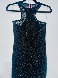 Black Glitter Dots Mesh