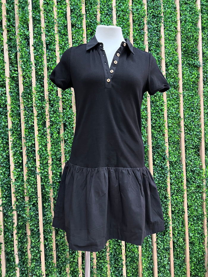 Black Polo Inspired Short Dress