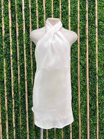 Cream Rig Rag Trim Detail Square Neck Maxi Dress