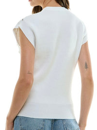 Crystal Embellished Sleeveless Sweater