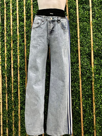 Blue Side Stripe Track Jeans