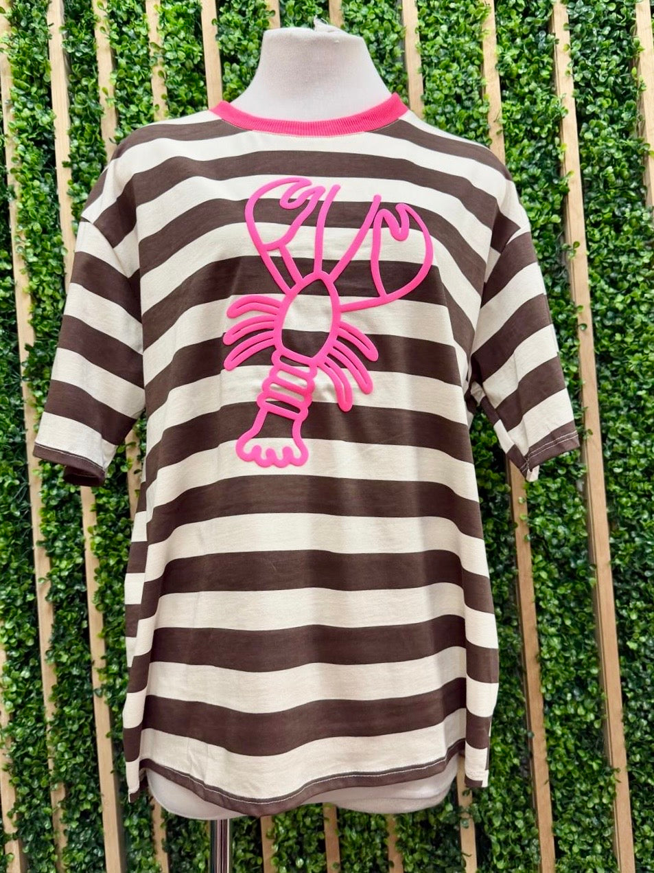 Striped Lobster Graphic Tee