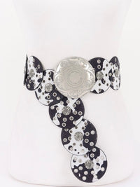 Faux Animal Fur Disc Belt