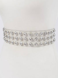 Crystal Studded Clear Belt