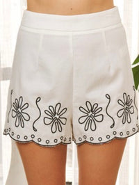 Beautiful Oatmeal Embroidered Short Vest set
