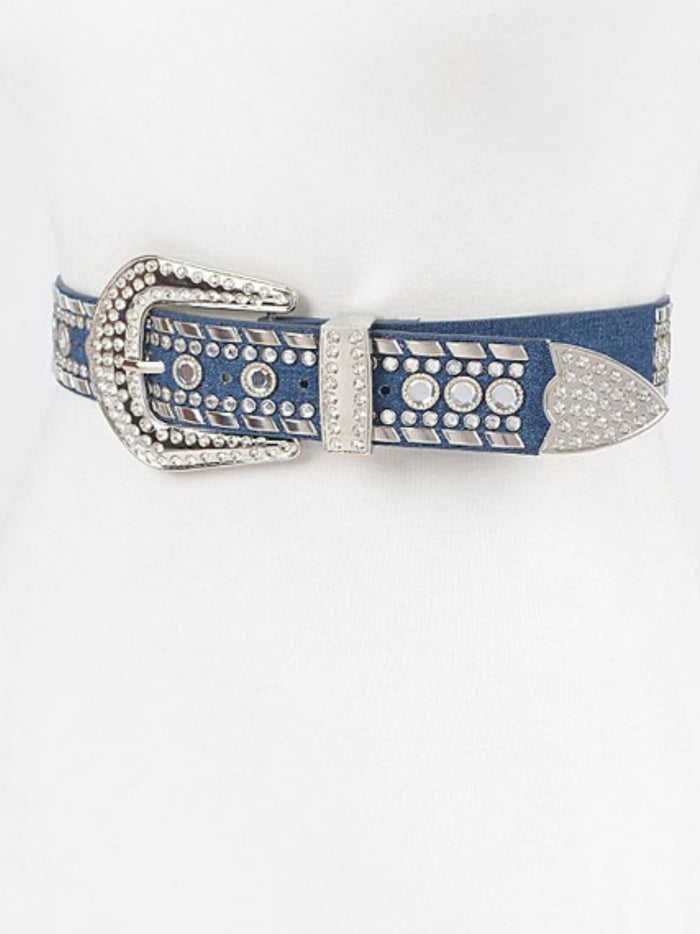 Rhinestone Metal Studded belt