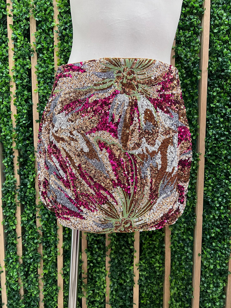 Multi Sequin Abstract Skirt