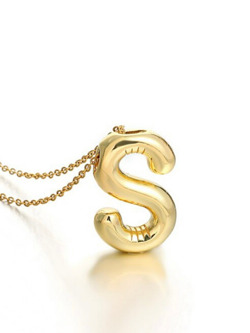 Bubble Balloon Initial Necklace