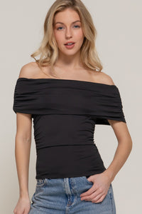 Ruched Off-Shoulder Top
