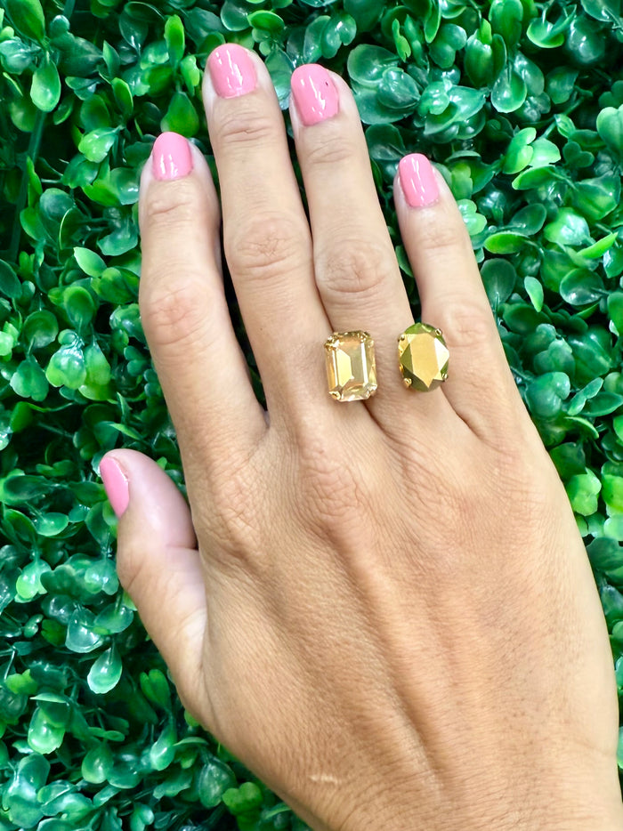 Janel Adjustable Crystal Ring