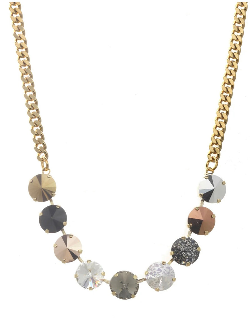 Mini Sofia Metallic Mix Crystal Necklace