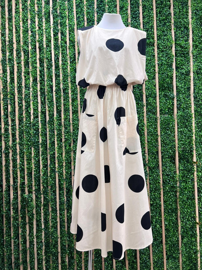 Polka Dot Midi Skirt