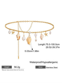 Stainless Steel Shell Pearl Waist Chain