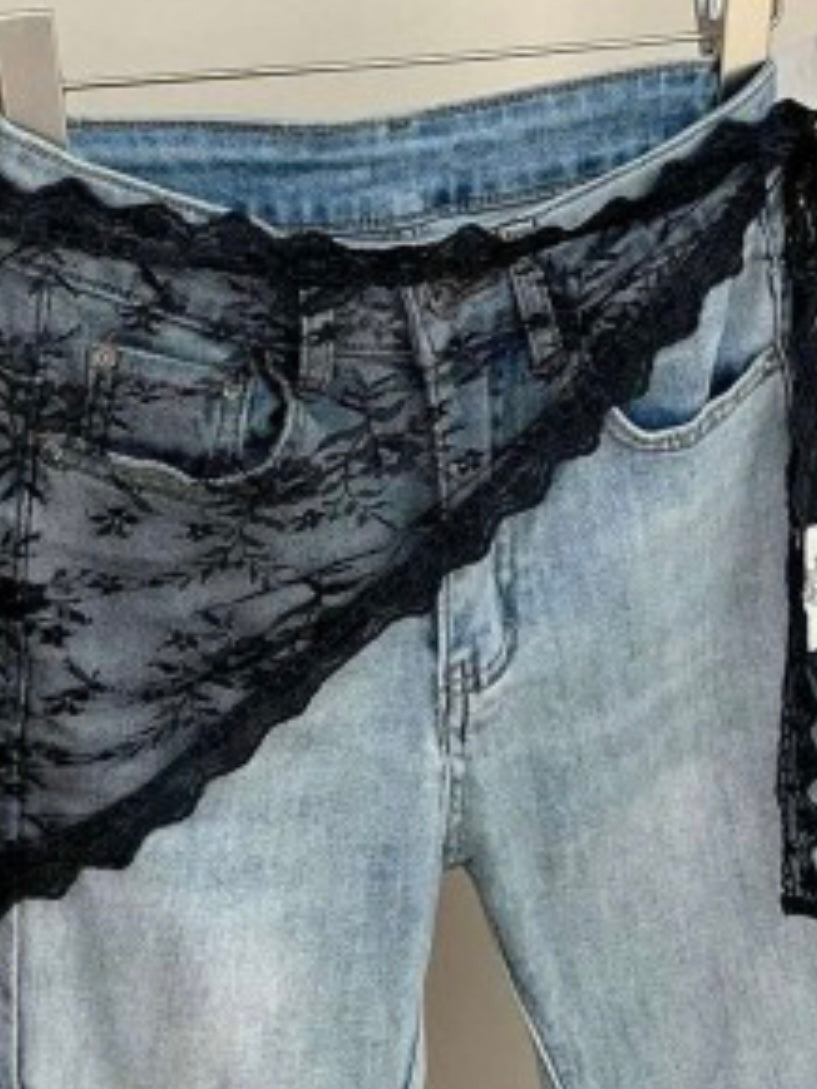 Black Lace Scarf Belt – Versatile Lace Styling Accessory