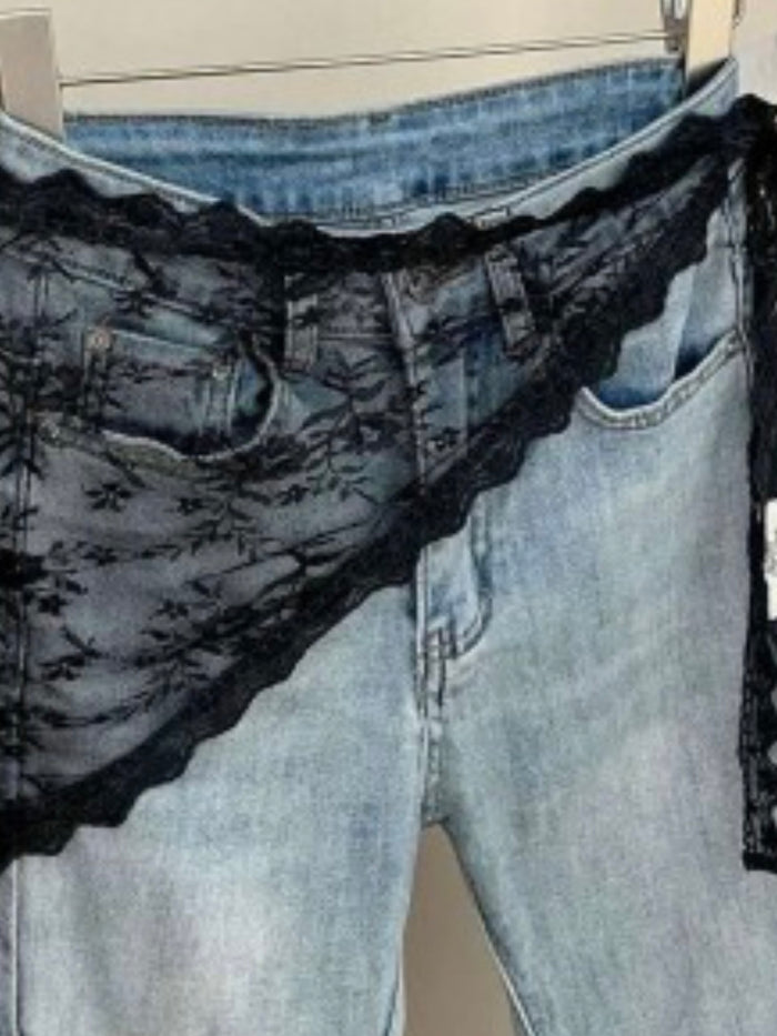Black Lace Scarf Belt – Versatile Lace Styling Accessory
