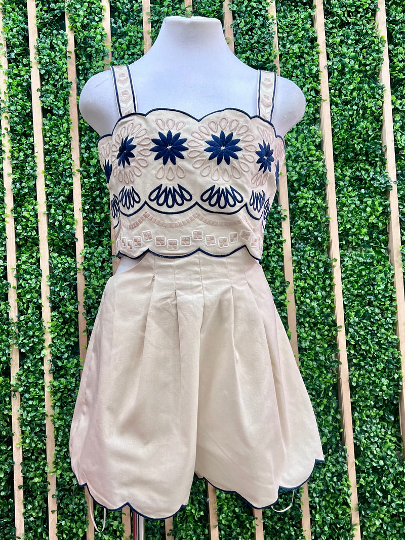 Beautiful Knit Detail Romper