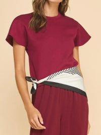 Modal Cap Short Sleeve Top