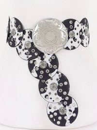 Faux Animal Fur Disc Belt