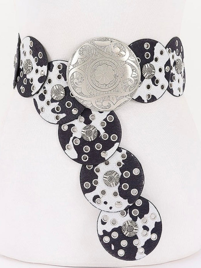 Faux Animal Fur Disc Belt