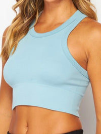 High Neck Racerback Crop Basic