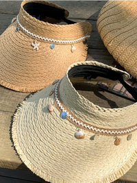 Sea Details Straw Open-Top Wide Brim Hat
