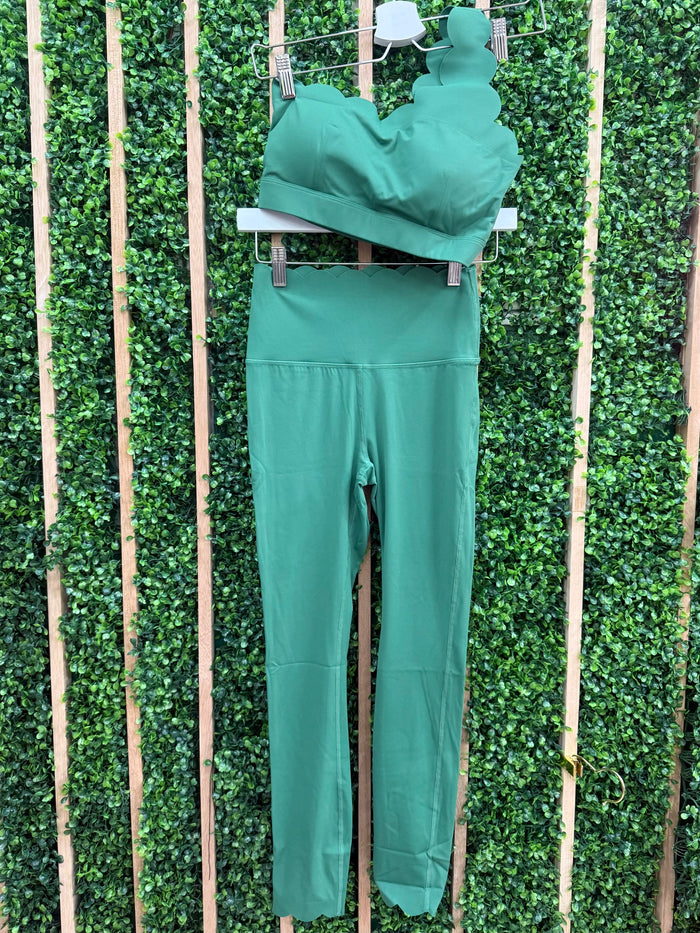 Scallop One Shoulder Legging Set