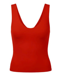 V Neck Reversible Tank basic Top