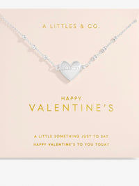 Little Moment Happy Valentines Silver Necklace