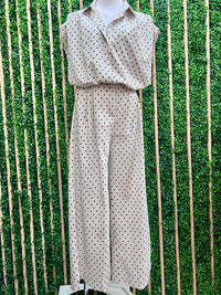 Ivory Polka Dot Wide Leg Pant