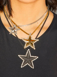 Rhinestone Tova Multi Star Necklace