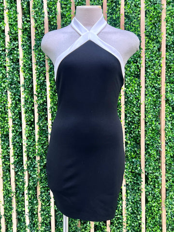 Black White Striped Crochet Maxi Dress
