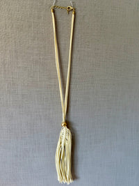 Fringed Feather Boho Necklace