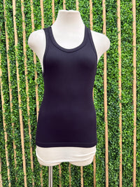 Rib Plain Band Tank Top