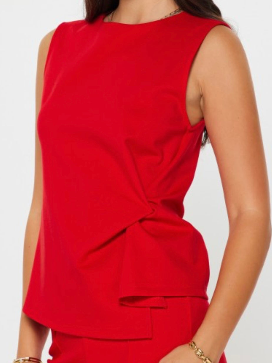 Twist Detail Ponte Sleeveless Top