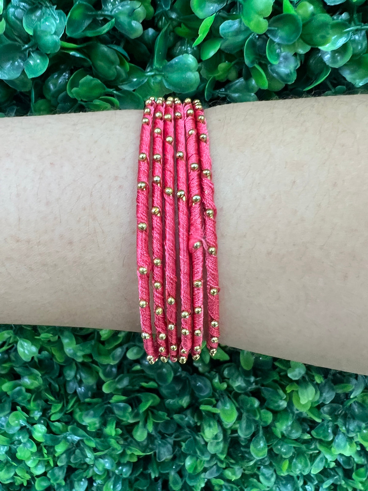 Multicolor Silk Bangle Set