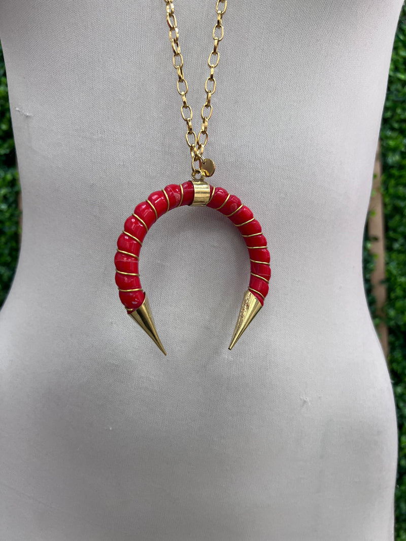 Cornicello Twisted Long Necklace