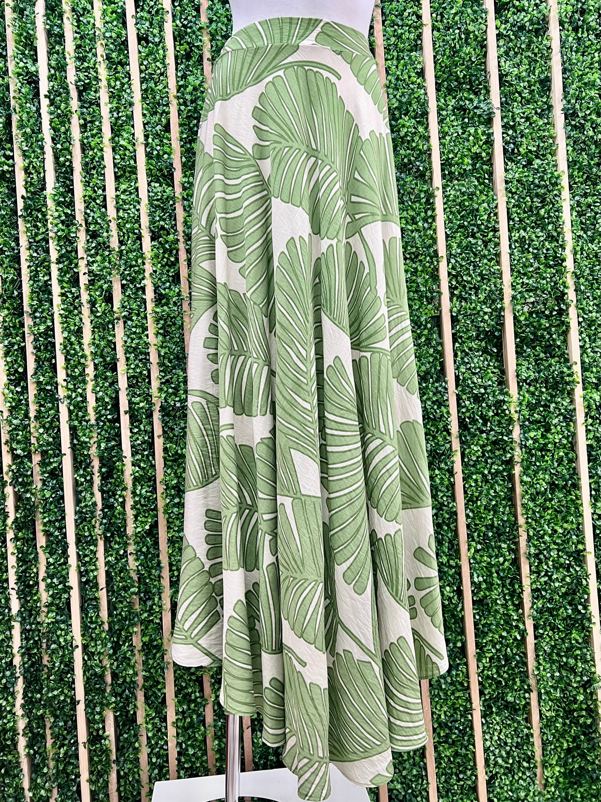 Tropical Leaves Maxi Skirt