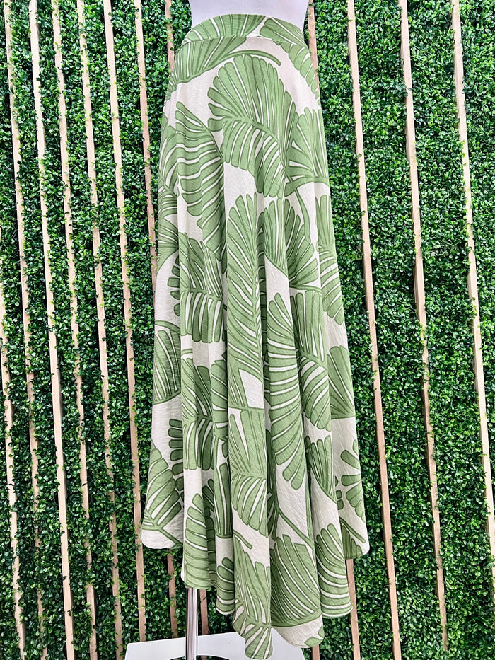 Tropical Leaves Maxi Skirt