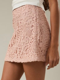 Blush Lace Short Skirt