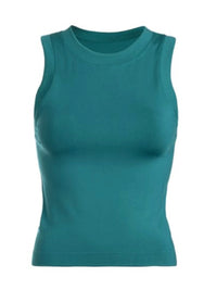 High Neck Sleeveless Basic Cami