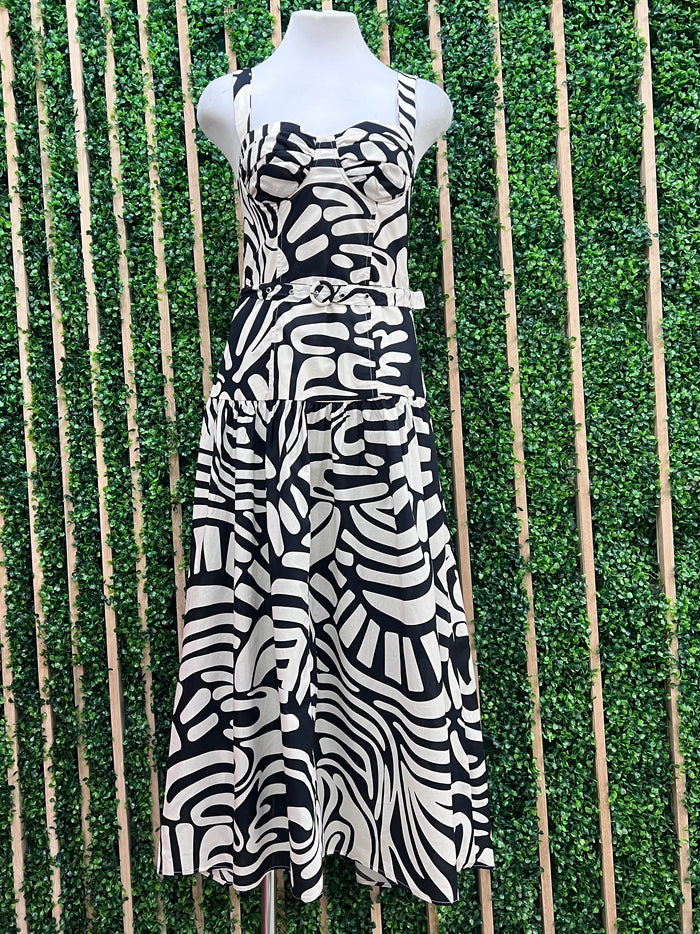 Black ivoryBustier Midid Dress