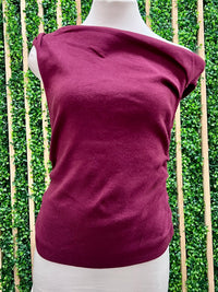 Asymmetrical Neck Sweater Top