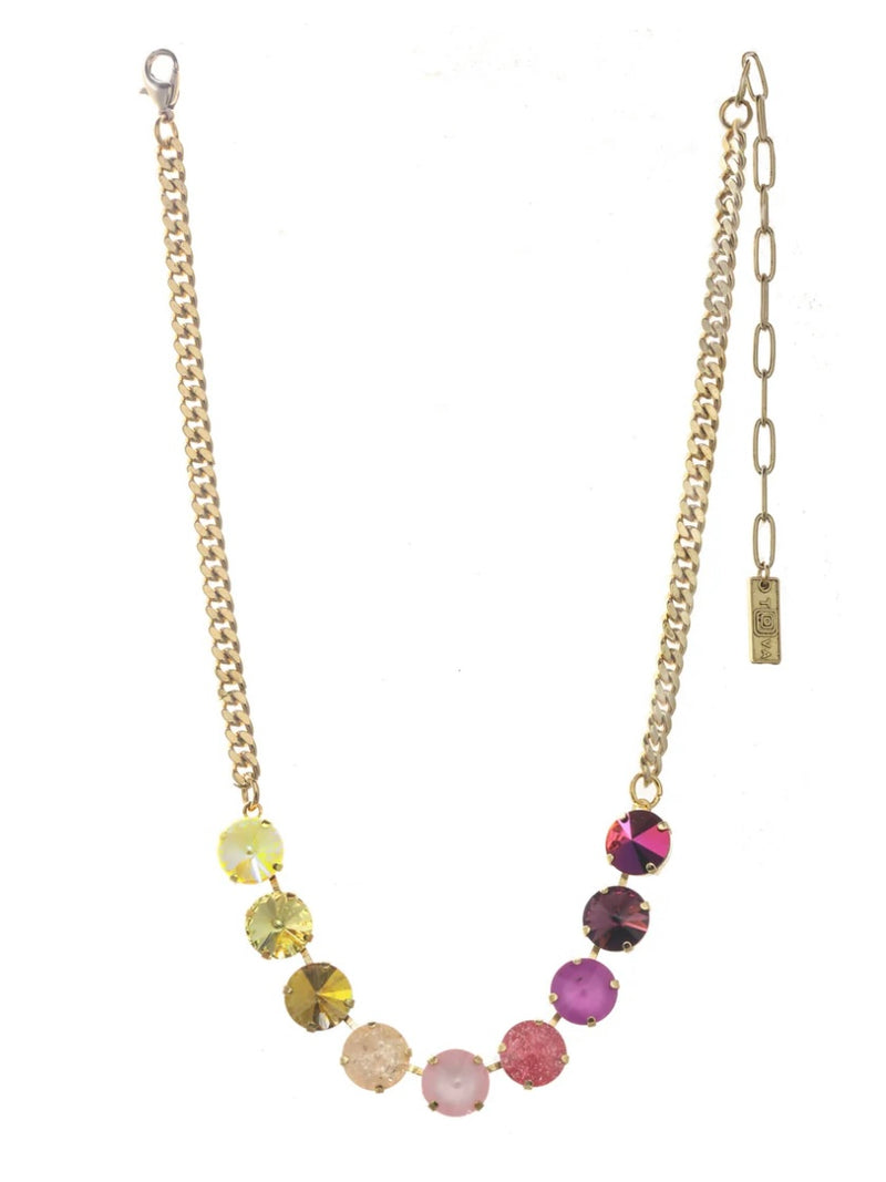 Mini Sofia Metallic Mix Crystal Necklace