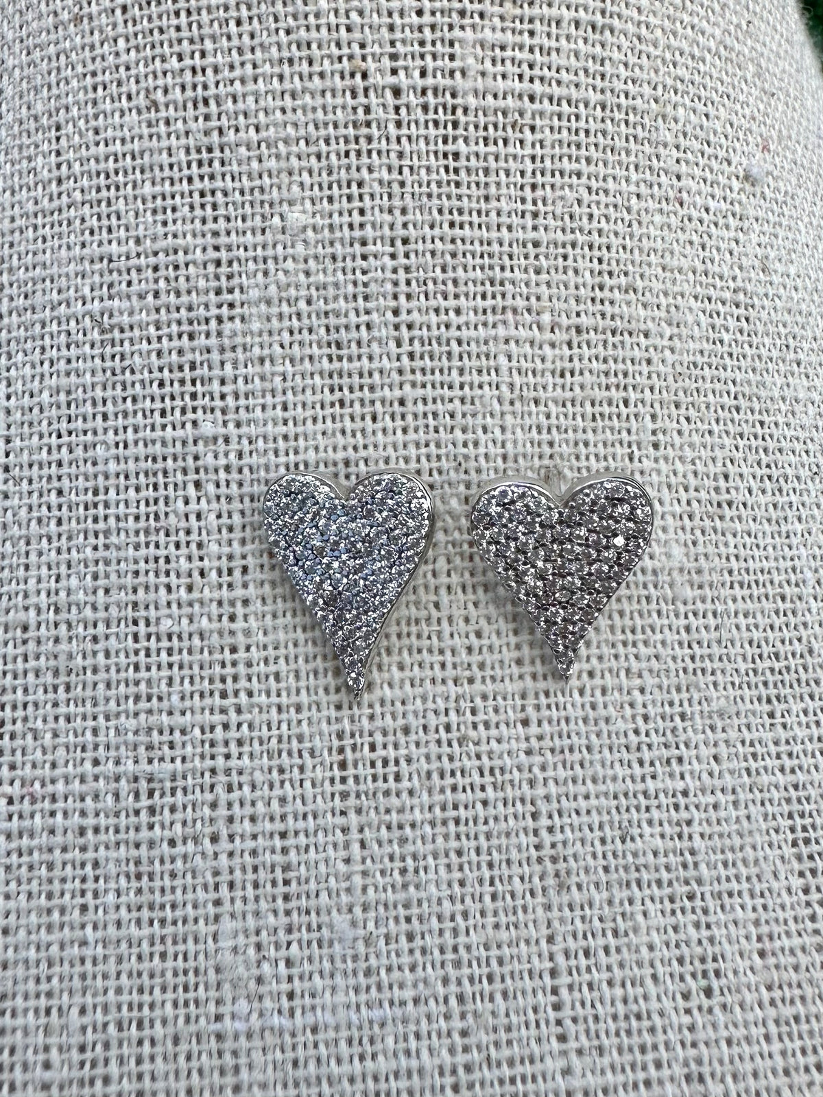 Crystal heart Stud Earrings