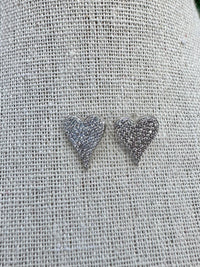 Crystal heart Stud Earrings