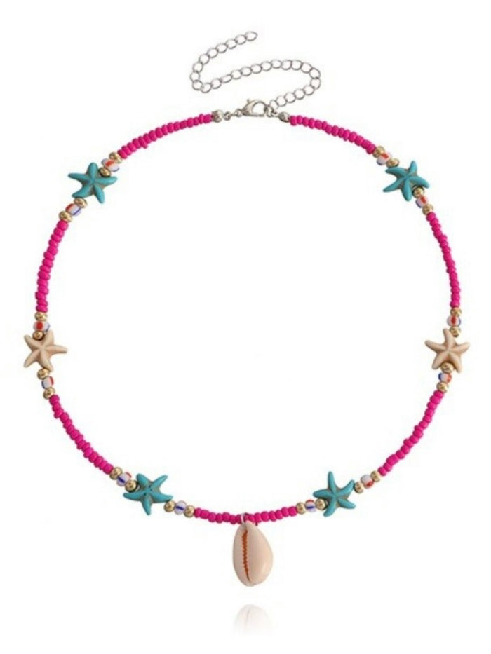 Boho Star Shell Bead Necklace