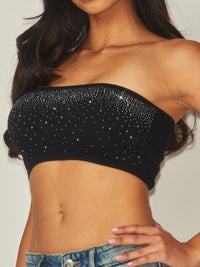 Seamless Sparkly Rhinestone Tube Top